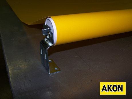 All of the roll up guards have detachable mounting brackets that can be removed. This allows for easy replacement of the retractable machine guarding should it become damaged.