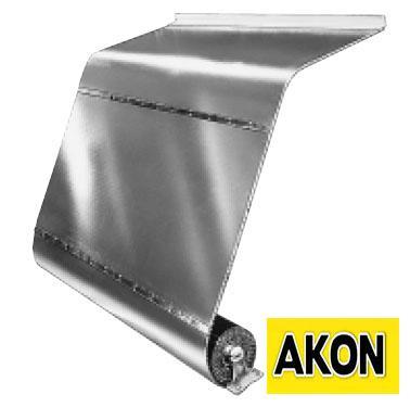 Sheet metal can also be used on the roll up safety guard. These are ideal for highly corrosive environments or where extremely hot particulate will be present.