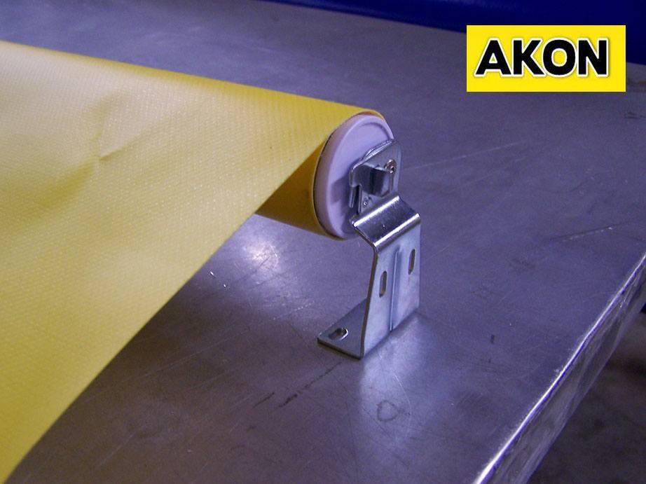 The yellow roll up safety shade can also be supplied as all-black or any custom color you choose. However yellow and black are the least expensive.