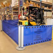 retractable barrier fence