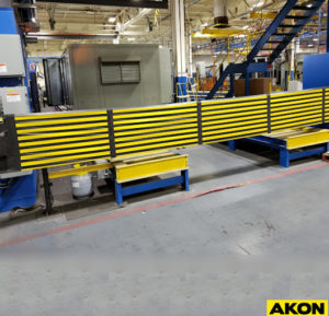 industrial retractable barrier wide