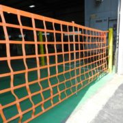 post-mounted safety nets for loading docks