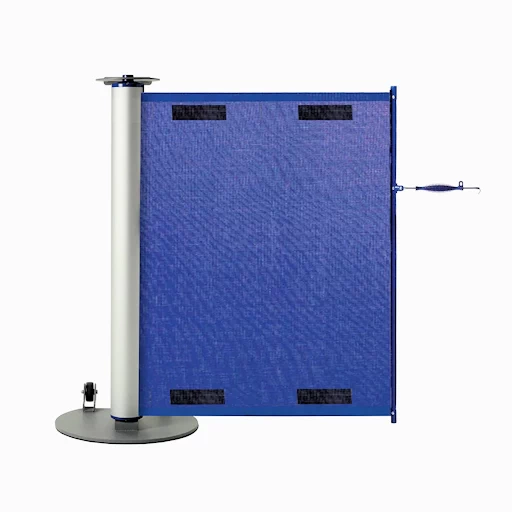 portable barrier on rollers