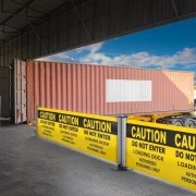 retractable dock barrier with printing