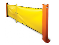 industrial roll up safety barrier
