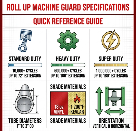 Roll Up Machine Guard Specifications at a Glance