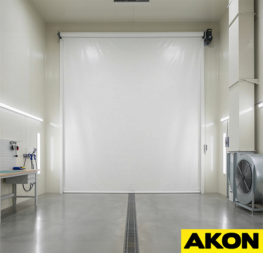 Industrial roll up curtain automated warehouse