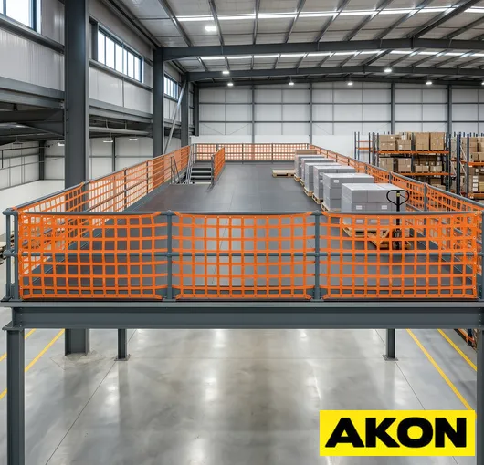 Osha compliant mezzanine guardrail mesh panel