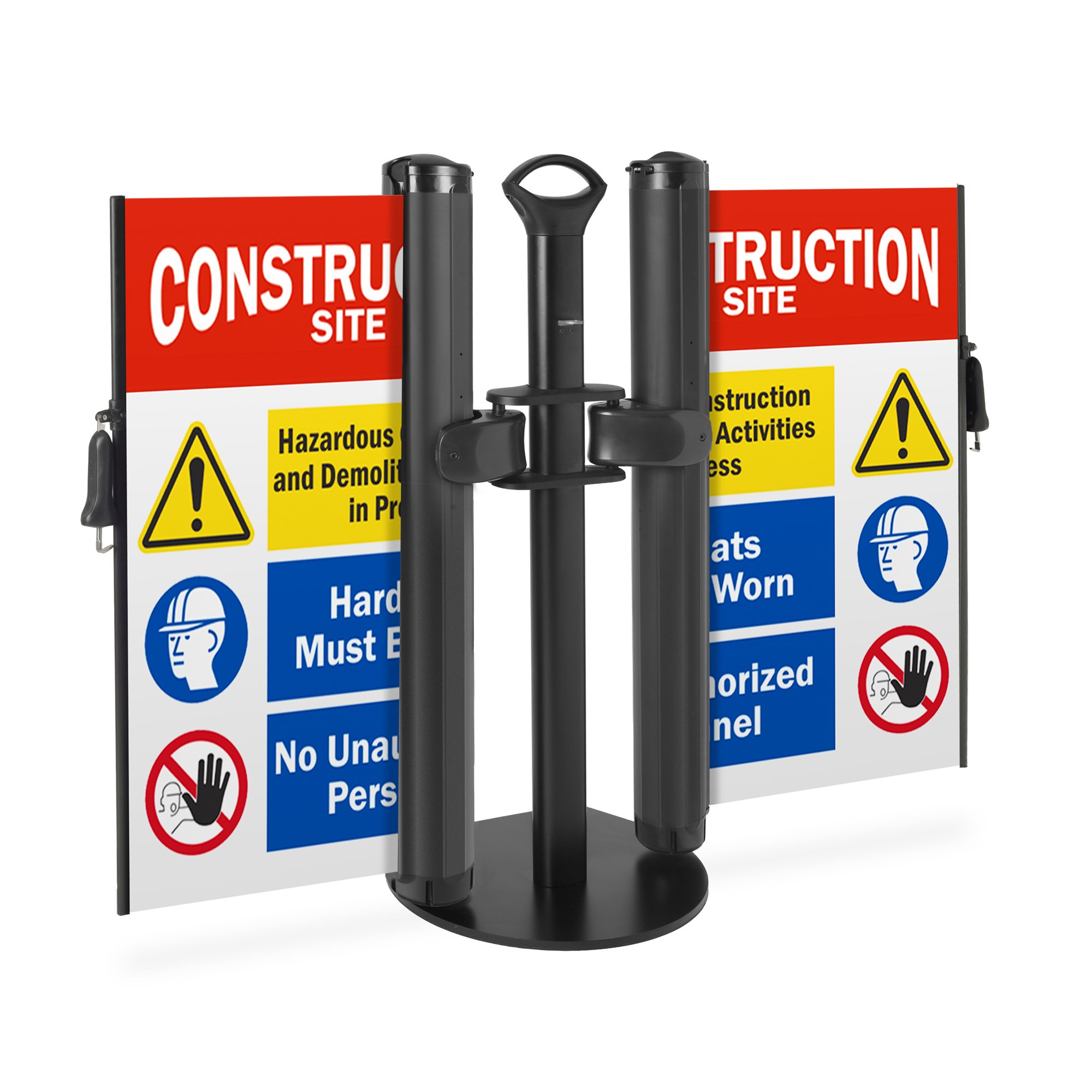 SB4500 skirting barrier shown in a dual full-color configuration, suitable for industrial or commercial partitioning.
